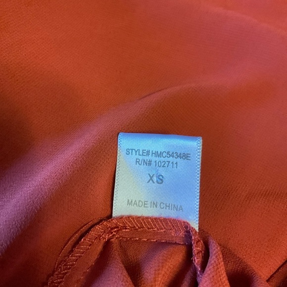 Gibson Burgundy Sheer Blouse - Picture 7 of 7